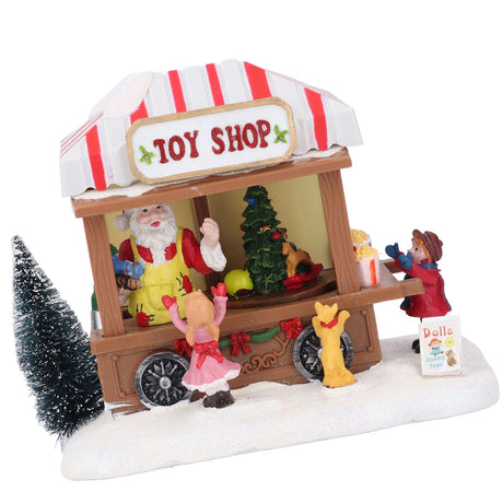 Xmas Music House Glowing Dining Car Music Box Desktop Decorative Ornament Tabletop Decor Xmas Tree
