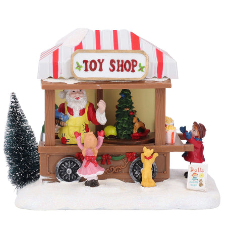 Xmas Music House Glowing Dining Car Music Box Desktop Decorative Ornament Tabletop Decor Xmas Tree