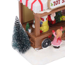 Xmas Music House Glowing Dining Car Music Box Desktop Decorative Ornament Tabletop Decor Xmas Tree