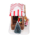 Xmas Music House Glowing Dining Car Music Box Desktop Decorative Ornament Tabletop Decor Xmas Tree