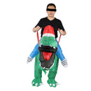 Xmas Riding Dinosaur Costume Xmas Cosplay Costume Funny Xmas Riding Dinosaur Inflatable Costume for Adult