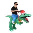 Xmas Riding Dinosaur Costume Xmas Cosplay Costume Funny Xmas Riding Dinosaur Inflatable Costume for Adult
