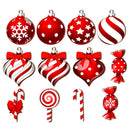 36Pcs Xmas Tree Ornament Plywood Enhanced Ambience Cute Look Xmas Tree Hanging Decoration for Home Indoor Outdoor