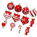36Pcs Xmas Tree Ornament Plywood Enhanced Ambience Cute Look Xmas Tree Hanging Decoration for Home Indoor Outdoor