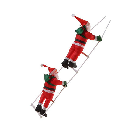 Ladder Climbing Hanging Father Xmas 9.8 Inch Xmas Tree Hanging Ornament for Home Holiday Party Decorations