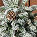 45cm Xmas Tree Snow Tree Snow Flocked Xmas Tree with Snow Cedar and Snowflakes Decorations for Office and Home