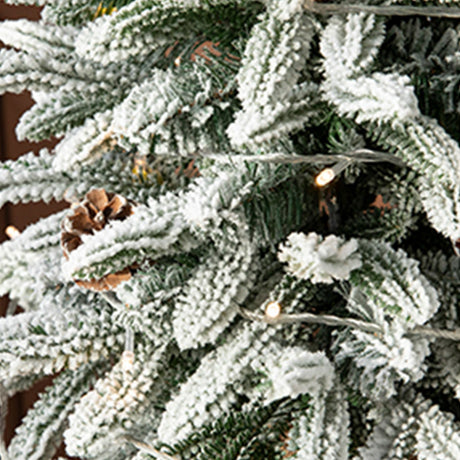 45cm Xmas Tree Snow Tree Snow Flocked Xmas Tree with Snow Cedar and Snowflakes Decorations for Office and Home