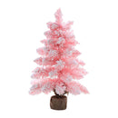 Desktop Xmas Tree Decorative Cute Lovely PVC Compact Mini Pink Xmas Tree for Home Coffee Shop