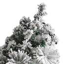 17.7in Artificial Mini Xmas Tree Snow Flocked Artificial Pine Xmas Tree for Home Office Party Shop Indoor Outdoor Decoration
