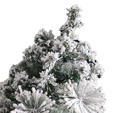 17.7in Artificial Mini Xmas Tree Snow Flocked Artificial Pine Xmas Tree for Home Office Party Shop Indoor Outdoor Decoration