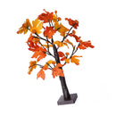24in Fall Maple Tree with 24 LEDs Timer Pumpkin Decoration Removable Base Soft Light Lighted Leaf Tree for Xmas Thanksgiving