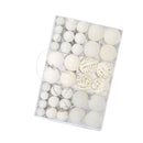 100pcs Xmas Ball Ornaments Xmas Tree Decorations Hanging Balls for Xmas Tree Decorations Holiday Party Wedding Decoration White