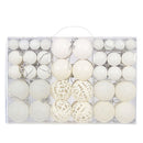 100pcs Xmas Ball Ornaments Xmas Tree Decorations Hanging Balls for Xmas Tree Decorations Holiday Party Wedding Decoration White