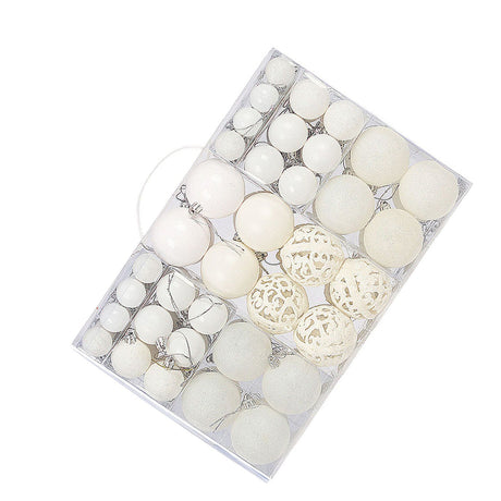 100pcs Xmas Ball Ornaments Xmas Tree Decorations Hanging Balls for Xmas Tree Decorations Holiday Party Wedding Decoration White