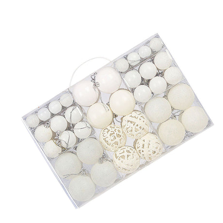 100pcs Xmas Ball Ornaments Xmas Tree Decorations Hanging Balls for Xmas Tree Decorations Holiday Party Wedding Decoration White