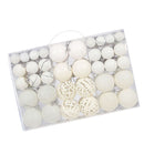100pcs Xmas Ball Ornaments Xmas Tree Decorations Hanging Balls for Xmas Tree Decorations Holiday Party Wedding Decoration White