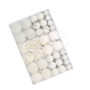 100pcs Xmas Ball Ornaments Xmas Tree Decorations Hanging Balls for Xmas Tree Decorations Holiday Party Wedding Decoration White