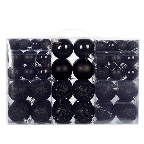 100pcs Xmas Ball Ornaments Xmas Tree Decorations Hanging Balls for Xmas Tree Decorations Holiday Party Wedding Decoration Black