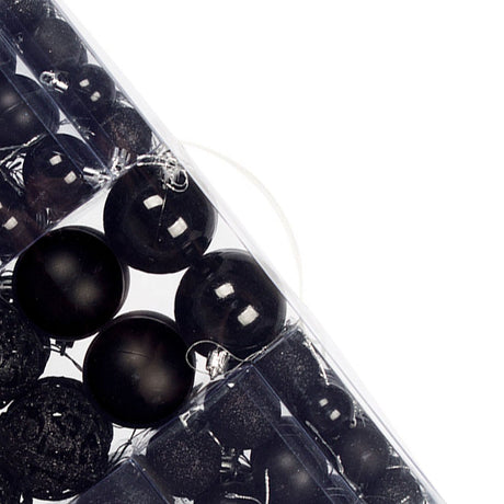 100pcs Xmas Ball Ornaments Xmas Tree Decorations Hanging Balls for Xmas Tree Decorations Holiday Party Wedding Decoration Black