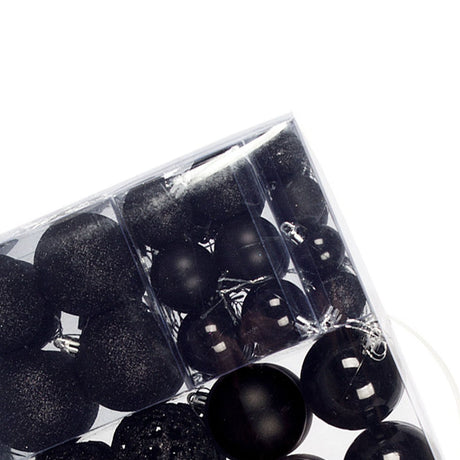 100pcs Xmas Ball Ornaments Xmas Tree Decorations Hanging Balls for Xmas Tree Decorations Holiday Party Wedding Decoration Black