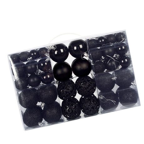 100pcs Xmas Ball Ornaments Xmas Tree Decorations Hanging Balls for Xmas Tree Decorations Holiday Party Wedding Decoration Black