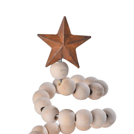 Xmas Tree Desktop Decor Iron Wood Creative Xmas Tree Table Ornament for Present Home