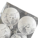 6 Pcs Xmas Ball Ornaments Set Snow Scene Shatterproof Transparent Acrylic Clear Xmas Balls Hanging Decorations for Xmas Tree Wedding Party Holiday