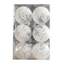 6 Pcs Xmas Ball Ornaments Set Snow Scene Shatterproof Transparent Acrylic Clear Xmas Balls Hanging Decorations for Xmas Tree Wedding Party Holiday