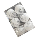 6 Pcs Xmas Ball Ornaments Set Snow Scene Shatterproof Transparent Acrylic Clear Xmas Balls Hanging Decorations for Xmas Tree Wedding Party Holiday