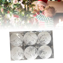 6 Pcs Xmas Ball Ornaments Set Snow Scene Shatterproof Transparent Acrylic Clear Xmas Balls Hanging Decorations for Xmas Tree Wedding Party Holiday