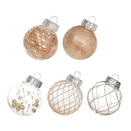24pcs 6cm Xmas Tree Ball Ornaments Xmas Tree Decorations Holiday Decoration Balls for Wedding Birthday Party
