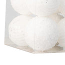 12pcs Xmas Ball Ornament Creative Lightweight Foam Xmas Tree Decorative Ball for Wedding Home Commercial Decoration White