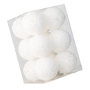 12pcs Xmas Ball Ornament Creative Lightweight Foam Xmas Tree Decorative Ball for Wedding Home Commercial Decoration White
