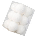 12pcs Xmas Ball Ornament Creative Lightweight Foam Xmas Tree Decorative Ball for Wedding Home Commercial Decoration White