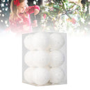 12pcs Xmas Ball Ornament Creative Lightweight Foam Xmas Tree Decorative Ball for Wedding Home Commercial Decoration White