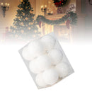 12pcs Xmas Ball Ornament Creative Lightweight Foam Xmas Tree Decorative Ball for Wedding Home Commercial Decoration White