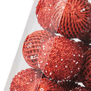 12pcs Xmas Ball Ornament Creative Lightweight Foam Xmas Tree Decorative Ball for Wedding Home Commercial Decoration Red