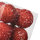 12pcs Xmas Ball Ornament Creative Lightweight Foam Xmas Tree Decorative Ball for Wedding Home Commercial Decoration Red