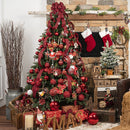 12pcs Xmas Ball Ornament Creative Lightweight Foam Xmas Tree Decorative Ball for Wedding Home Commercial Decoration Red