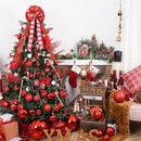 12pcs Xmas Ball Ornament Creative Lightweight Foam Xmas Tree Decorative Ball for Wedding Home Commercial Decoration Red