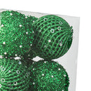 12pcs Xmas Ball Ornament Creative Lightweight Foam Xmas Tree Decorative Ball for Wedding Home Commercial Decoration Green
