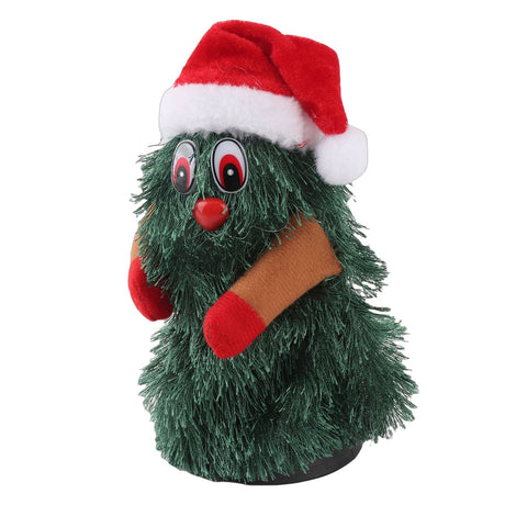 Singing Dancing Xmas Tree Cute Interesting Rotating Electric Plush Xmas Tree Toy for Holiday S