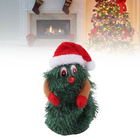 Singing Dancing Xmas Tree Cute Interesting Rotating Electric Plush Xmas Tree Toy for Holiday S