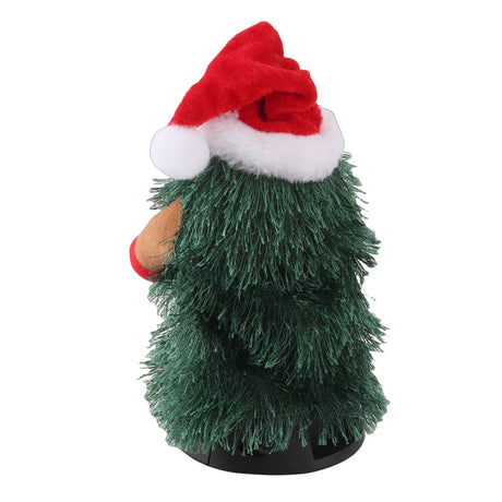 Singing Dancing Xmas Tree Cute Interesting Rotating Electric Plush Xmas Tree Toy for Holiday M