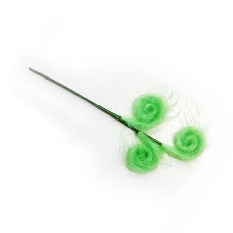 Xmas Tree Furry Picks Green Xmas Tree Topper Furry Spiral Curly Stems Ornament for Holiday Party