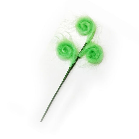 Xmas Tree Furry Picks Green Xmas Tree Topper Furry Spiral Curly Stems Ornament for Holiday Party