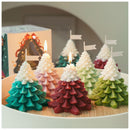 Xmas Tree Shaped Candle Multifunctional Aromatherapy Holiday Decorative Candle for Home and Photography Xmas Red