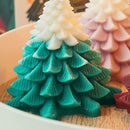 Xmas Tree Shaped Candle Multifunctional Aromatherapy Holiday Decorative Candle for Home and Photography Xmas Red