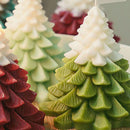 Xmas Tree Shaped Candle Multifunctional Aromatherapy Holiday Decorative Candle for Home and Photography Xmas Red