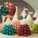 Xmas Tree Shaped Candle Multifunctional Aromatherapy Holiday Decorative Candle for Home and Photography Xmas Red